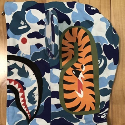 BAPE × Mika Ninagawa BE@R Shark full zip hoodie ABC camo A Bathing