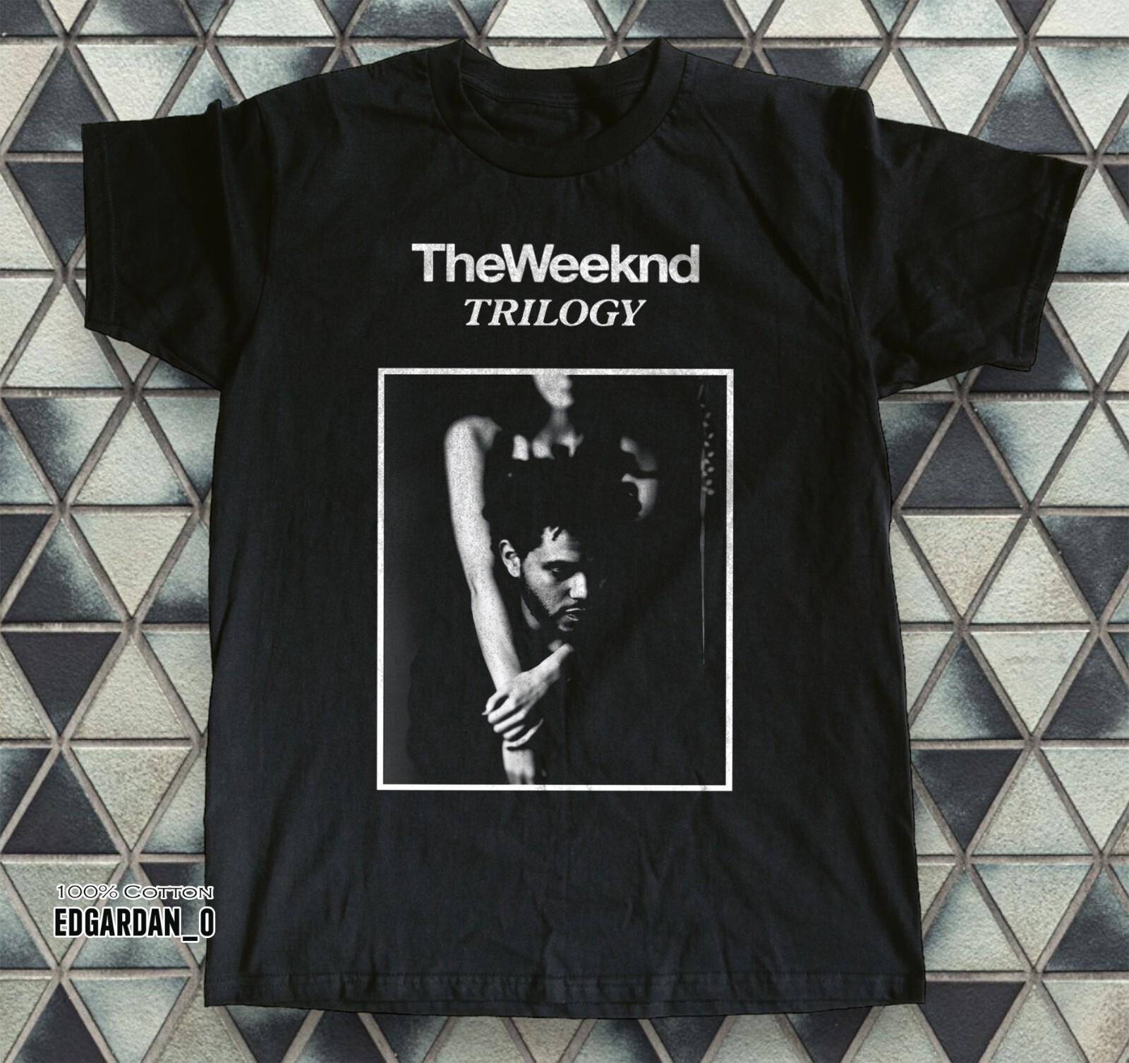 The Weeknd Trilogy Album Music, Heavy Cotton Black Unisex T-shirt Size S-5XL