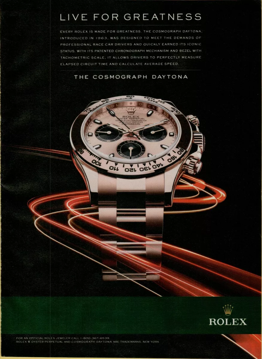 2011 Rolex Cosmograph Daytona Race Car Drivers Elapsed Watch Vintage Print Ad eBay