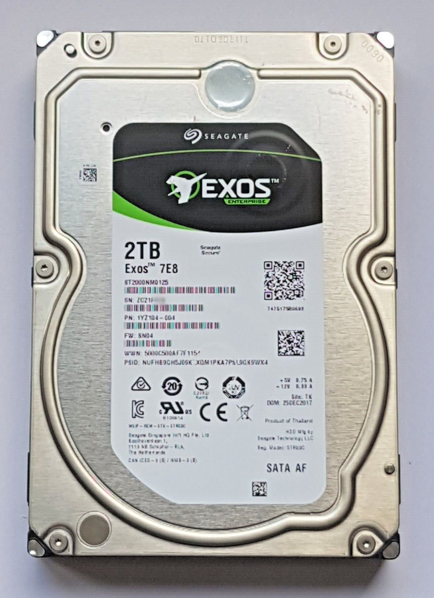 2TB SATA Seagate Exos 7E8 ST2000NM0125 7200rpm 128MB HDD 3.5