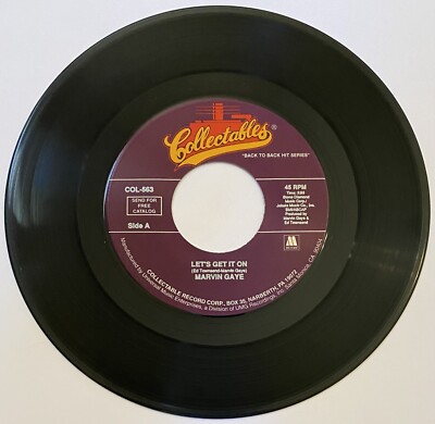 Marvin Gaye '' Let's Get it On / Trouble Man '' 45 vinyl record