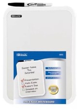 BAZIC 8.5 X 11" Small Dry Erase White Board With Marker Note Study Class Student