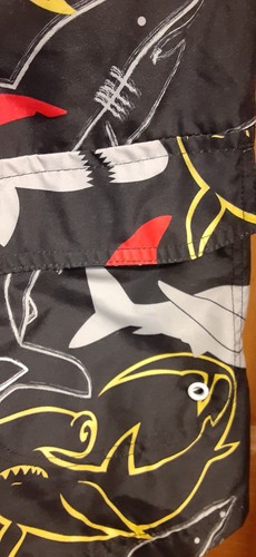 OP Trunks Board Shorts Sharks Drawstring Waist Pocket Boys Size XXL-18 - Picture 4 of 5