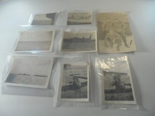 3F6 Vintage estate photo lot of 8 photos 1940/50's US Army camp ships trench