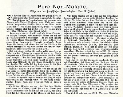 Pére Non- Malade Med.-Skizze a. d.französischen Fremdenlegion Sidi bel Abbès1915