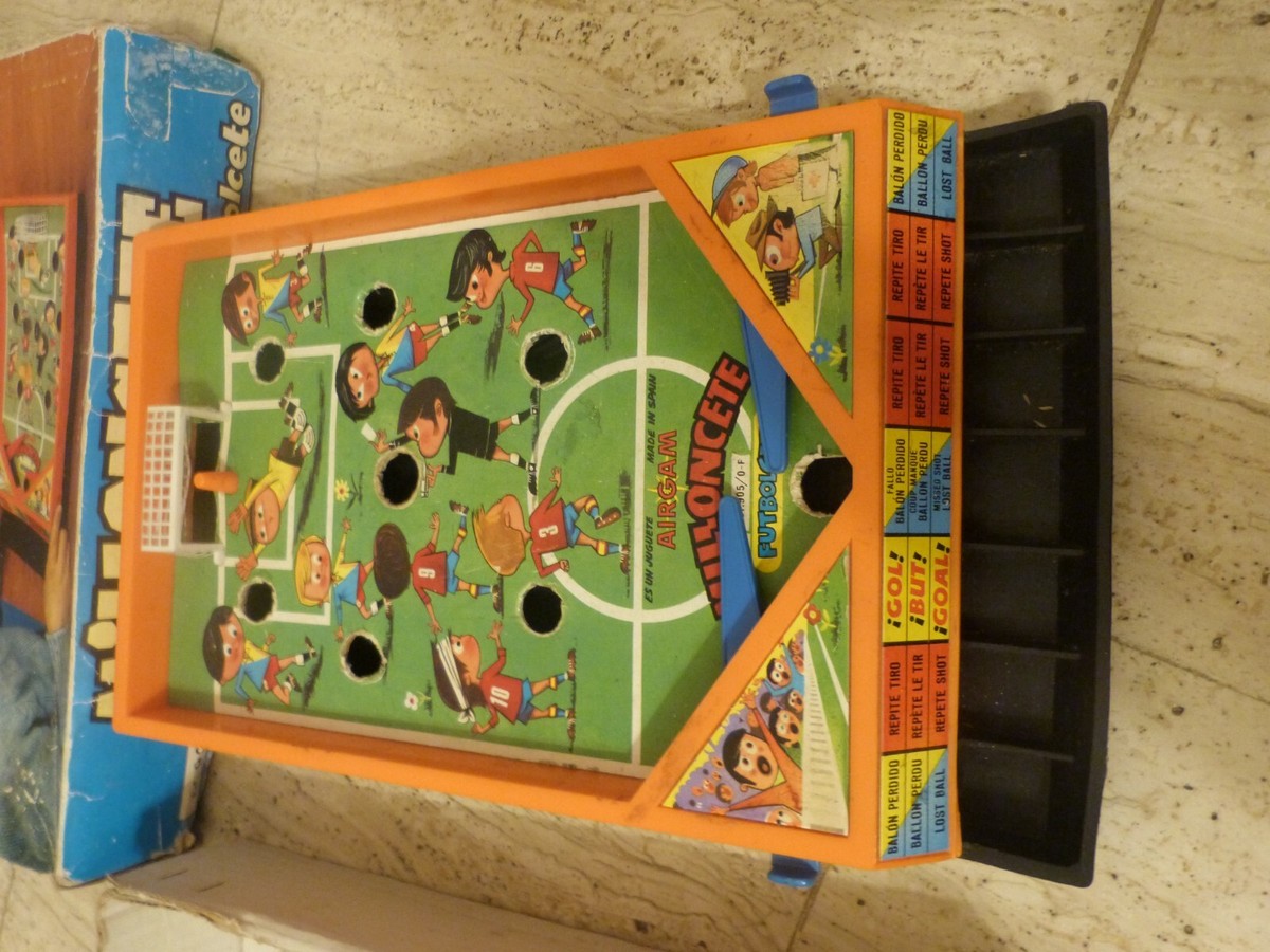 Jouet Flipper Vintage Milloncete Futbolcete AIRGAM – Jeu De Café Rétro Pour Enfants
