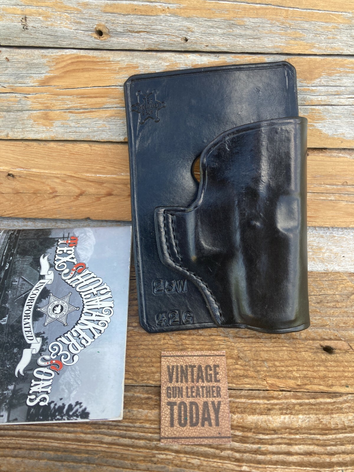 Tex Shoemaker 25W Black Leather Pocket Holster Fits GLOCK 42 G42 eBay