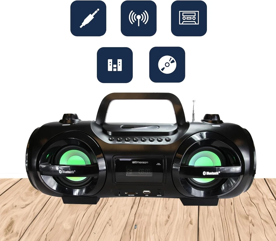 Emerson EPB-3005 ретро портативный CD бумбокс - Изображение 3 из 4