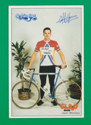 CYCLING Cycling Card HENK WOLTMAN ELRO-SNACKS Team Signed