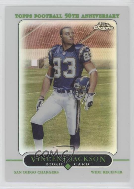 2005 Topps Chrome Refractor Vincent Jackson #179 Rookie RC 0l1
