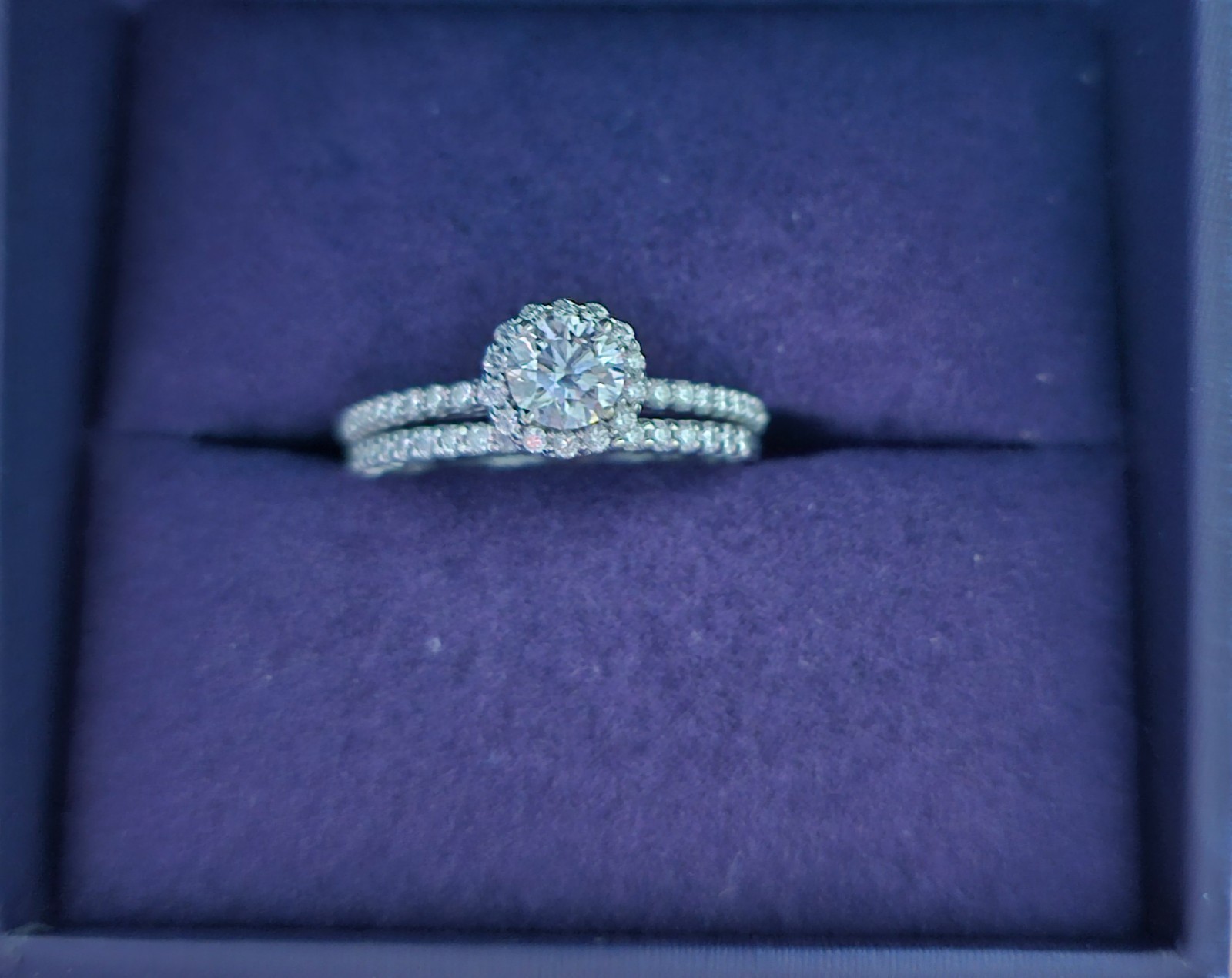 engagement ring and wedding band set-image