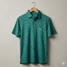 NEW Rhoback The Irish Camo Men'S Short Sleeve Polo, No Import Fees