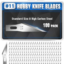 DIYSELF 100 PCS Exacto Knife Blades, SK5 Carbon Steel 11 Blades