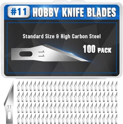 DIYSELF 100 PCS Exacto Knife Blades, SK5 Carbon Steel #11 Blades 