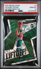 Jayson Tatum 2021 Panini Revolution Liftoff! Fractal SP PSA 10 #2 Celtics