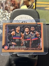 2025-26 Topps #279 Pistons Rain 3 Pointers: Pistons Shoot Lights Out Gold /2025