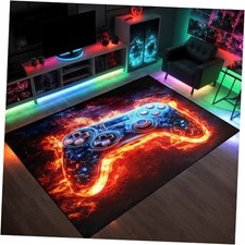 Gamer Rug for Boys Room - Gaming Rug for Boys Room Video Game Pattern Bedroom
