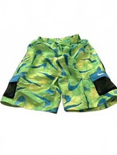 Nike Boys XL Swim Shorts Green Blue Mesh