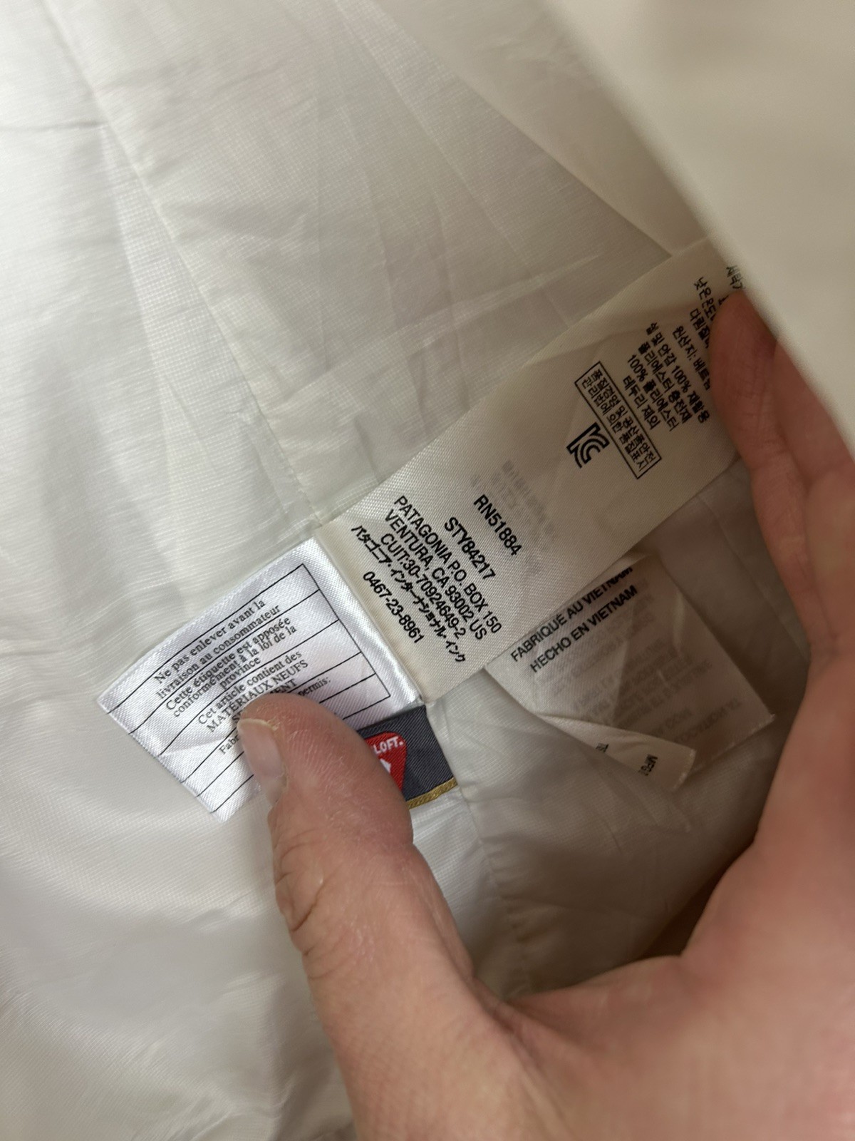 Patagonia Nano Puff Jacket Womens Lightweight Insulated White Large thumbnail 9