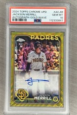 2024 Topps Chrome Update Series - Autographs Jackson Merrill #AC-JM Gold Wave...