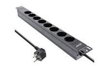 InLine Multi Outlet 19  8 Way Protective Contact No Switch 16418I