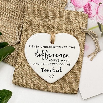 Never Underestimate The Difference You're Made, Thank You Ornament, Mentor Gi...