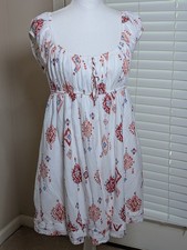 American Eagle Women's midi Dress Off White Geometric Shapes Lined Women's Large