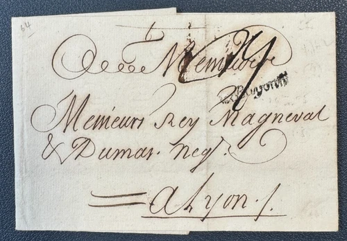 Letter From BAYONNE (Province Of Gascony) / 1762 / LENAIN # 5