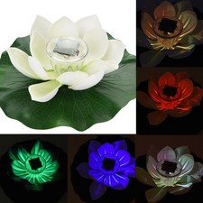 Solar Power Color Changing Floating Flower Light for Pond Garden Pool