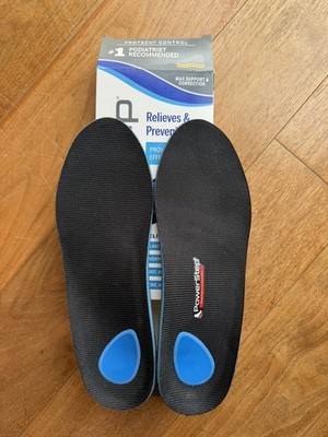 Powerstep Protech Control Max Support Correction Insoles Size E M8-8.5 W10-10.5
