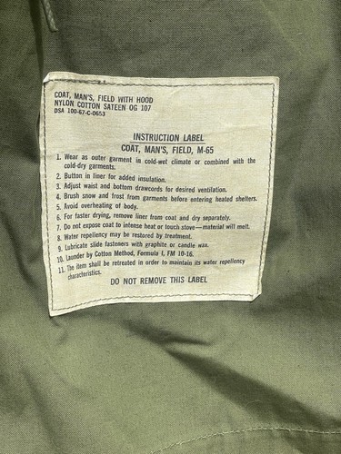 US Army M-65 OG 107 Field Jacket 200th Assault Helicopter Company Vietnam 1967 - Picture 5 of 9