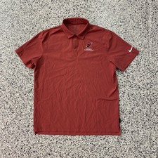 Nike Arizona Cardinals Shirt Mens XL Red NFL Football Nike Dri-FIT Polo On Field