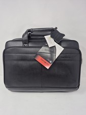 Samsonite Leather Briefcase Slim Black 16 Inch NEW w/ TAG + BOX