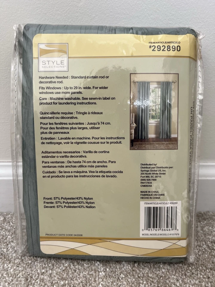 Style Selections Colchester One Pole Top Panel 50 X 84 inch, Mist (Item 292890) - Image 2 of 4