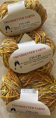 Lot of 3, Trendsetter Yarns, CIN CIN, 50g/80yds, col#66, Multicolor