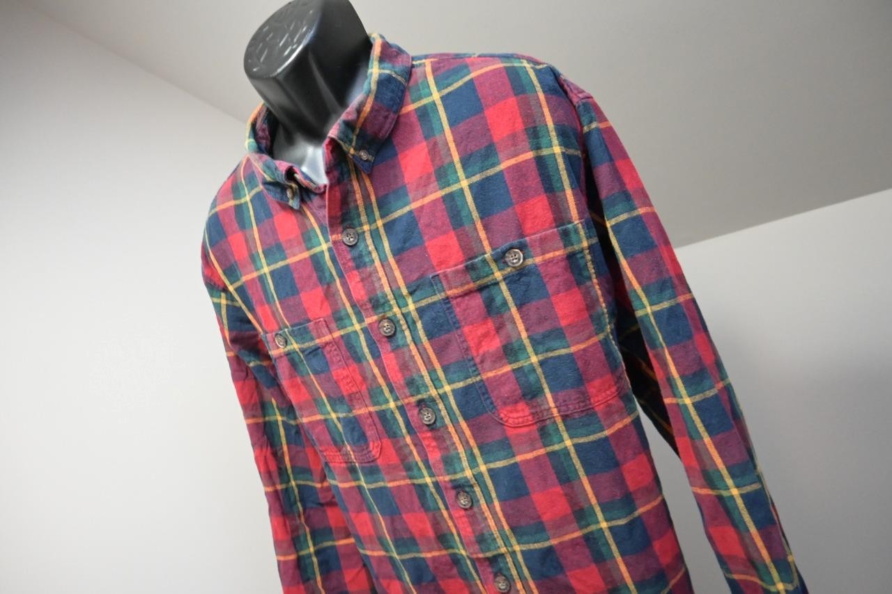 Duluth Trading Co. Flannel Camp Shirt Relaxed Fit Plaid Mens Sz 3XLT 3XL TALL
