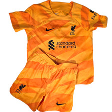 Liverpool 2023/24 Goalkeeper GK Football Kit - Nike - Boys Size 5-6 Years