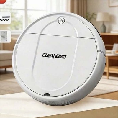 Clean Robot S30 Robotic Vacuum Cleaner 3-in-1, Strong Suction, Mopping, White