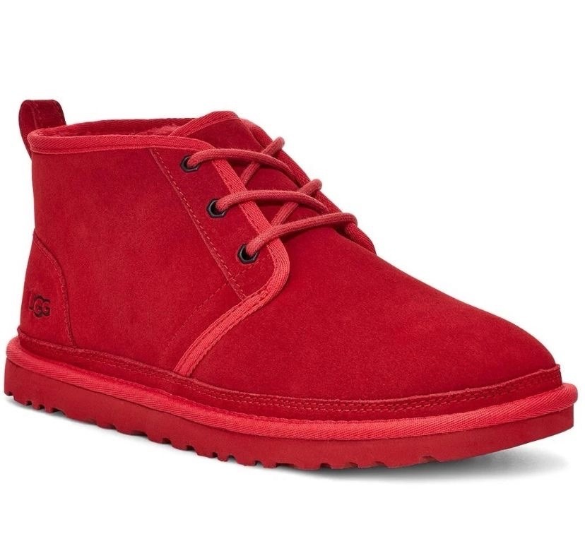 UGG Men's Red Neumel Classic Suede Lace Up Chukka Boot Shoes Mens Size US 9