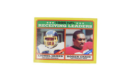 1986 TOPPS FOOTBALL #226 NFL RECEIVING LEADERS. LIONEL JAMES. ROGER CRAIG. NM