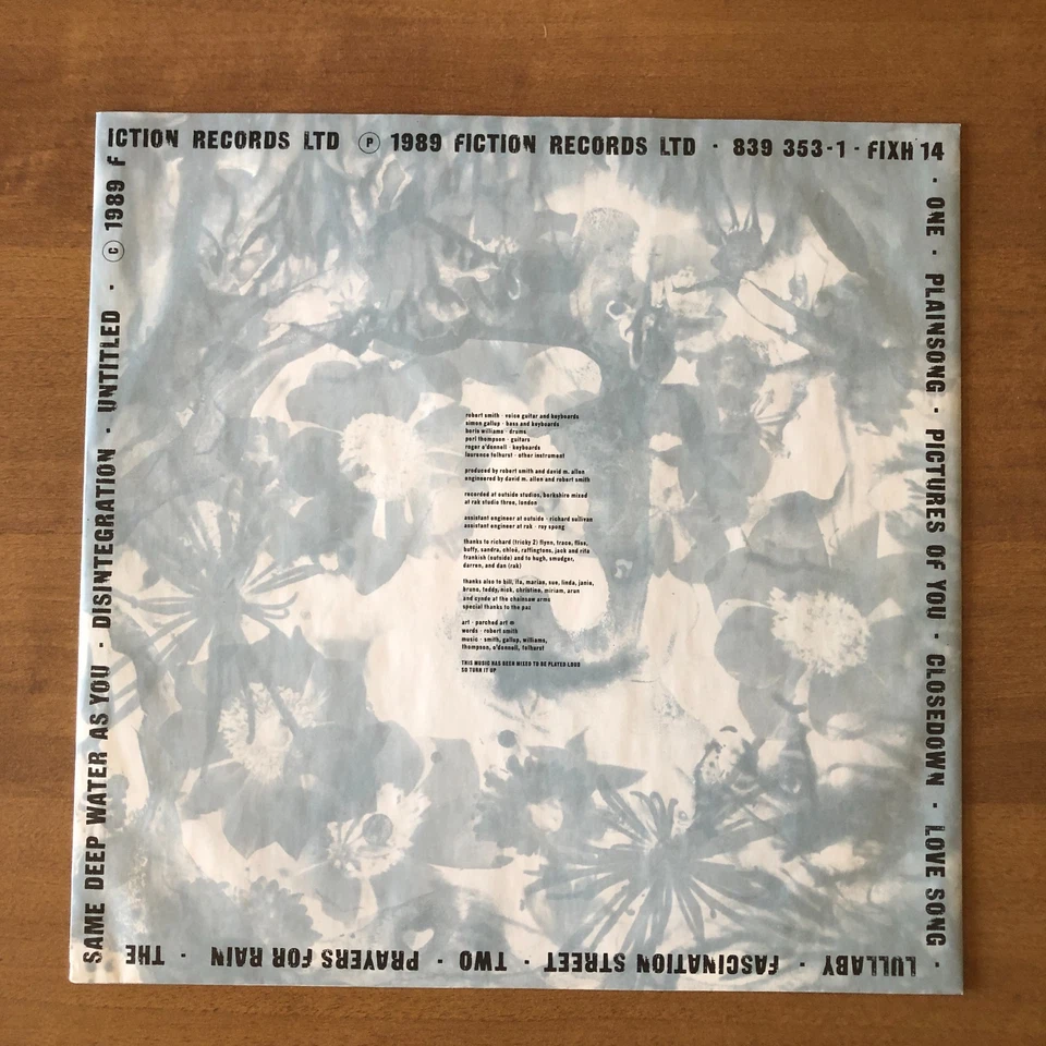 The Cure Disintegration · Lp, foto 3 di 5