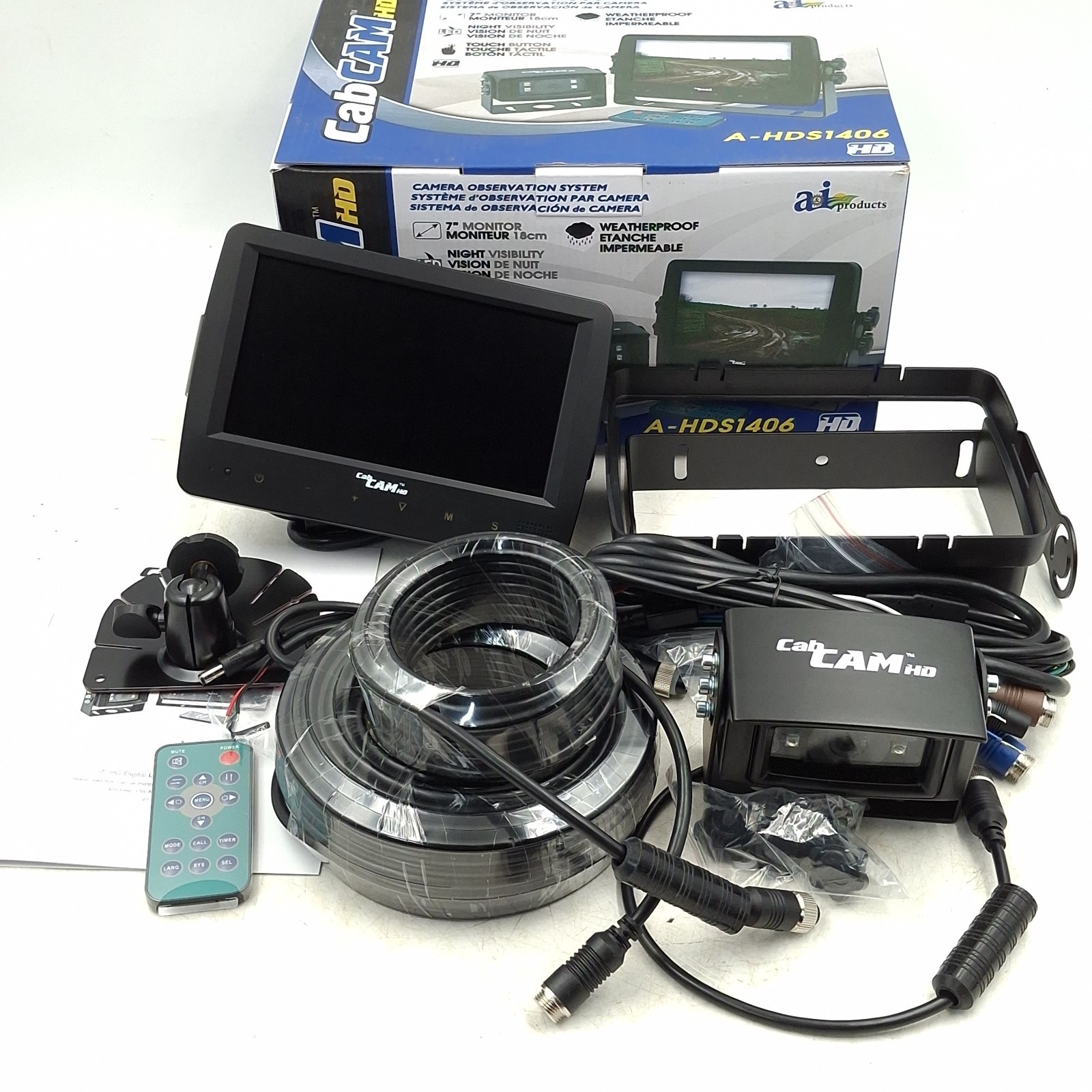 HD Reverse Camera Kit CabCAM A-HDS1406 7"" Monitor Tractor Lorry Farming Boxed