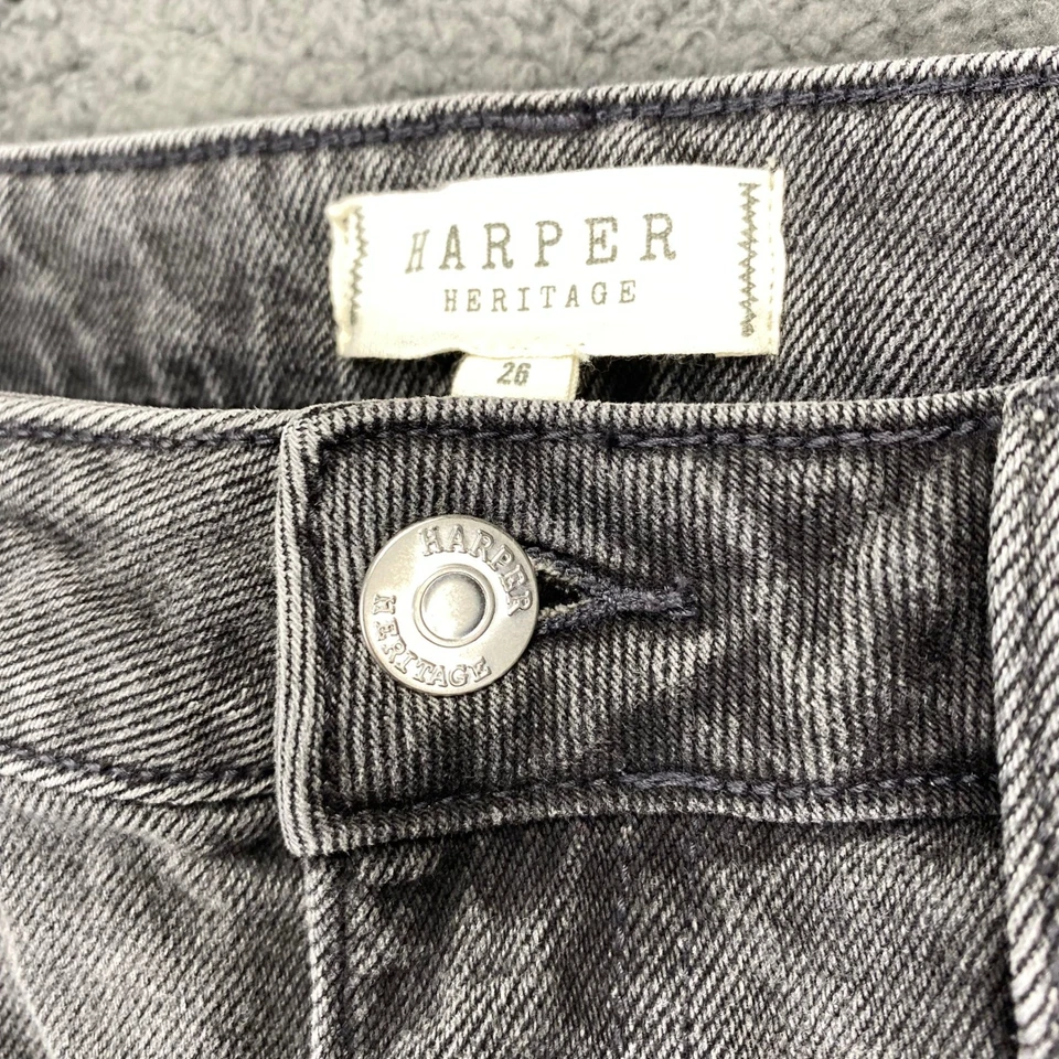 Francesca's Harper Heritage High Rise Wide Leg Jeans Gray Wash Size 26 - Image 2 of 4