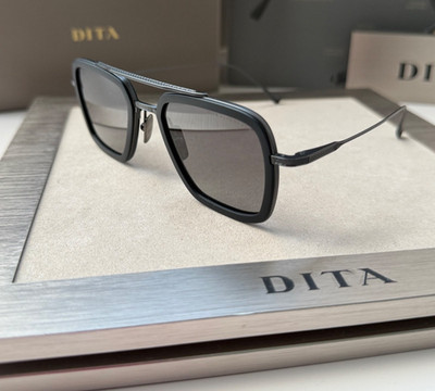 DITA FLIGHT 006 7806 N Matte Black Grey Polarized Aviator Sunglasses AUTHENTIC