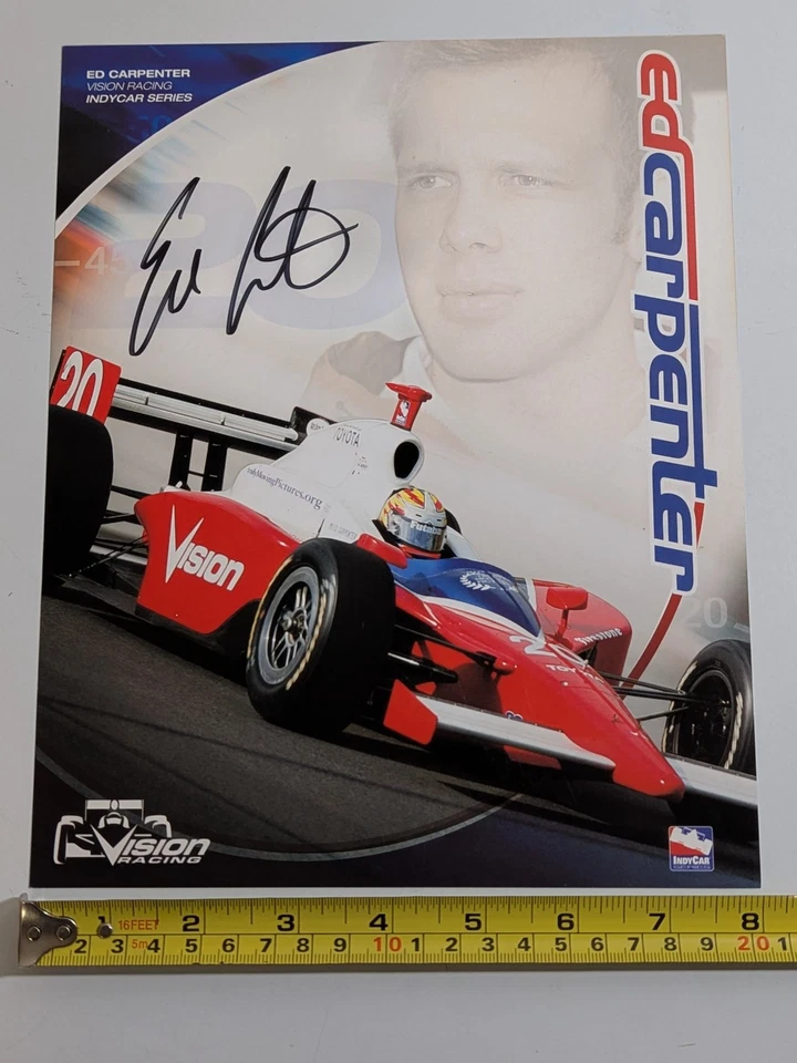 Ed Carpenter #20 Indy 500 Racing Vision Autographed 8" x 10" Photo Print - Image 4 of 4