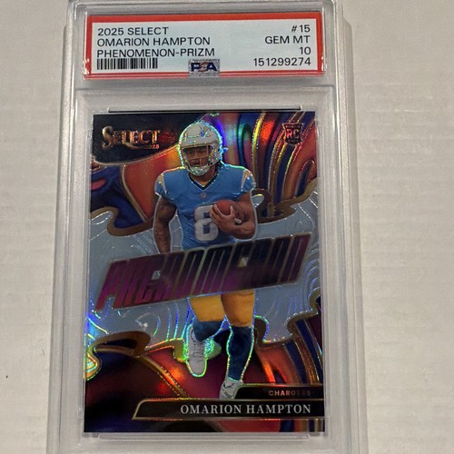 Panini 2025 Select Omarion Hampton Phenomenon Prizm #15 RC PSA 10
