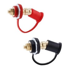 2pcs Remote Battery Terminals, 250A Copper Battery Jump Post Kit with Cover