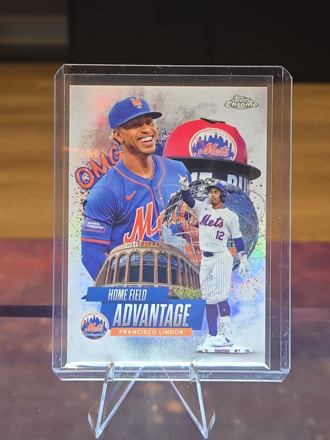 2025 Topps Chrome Francisco Lindor #HA-17 Home Field Advantage SSP Case Hit Mets