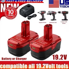 1-2X 19.2V 8.0Ah For Craftsman C3 DieHard Lithium-ion XCP 11375 Battery+Charger