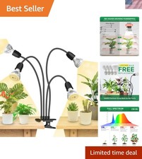 LED Grow Lights for Indoor Plants, 600W Full Spectrum Gooseneck Clamp Grow La...
